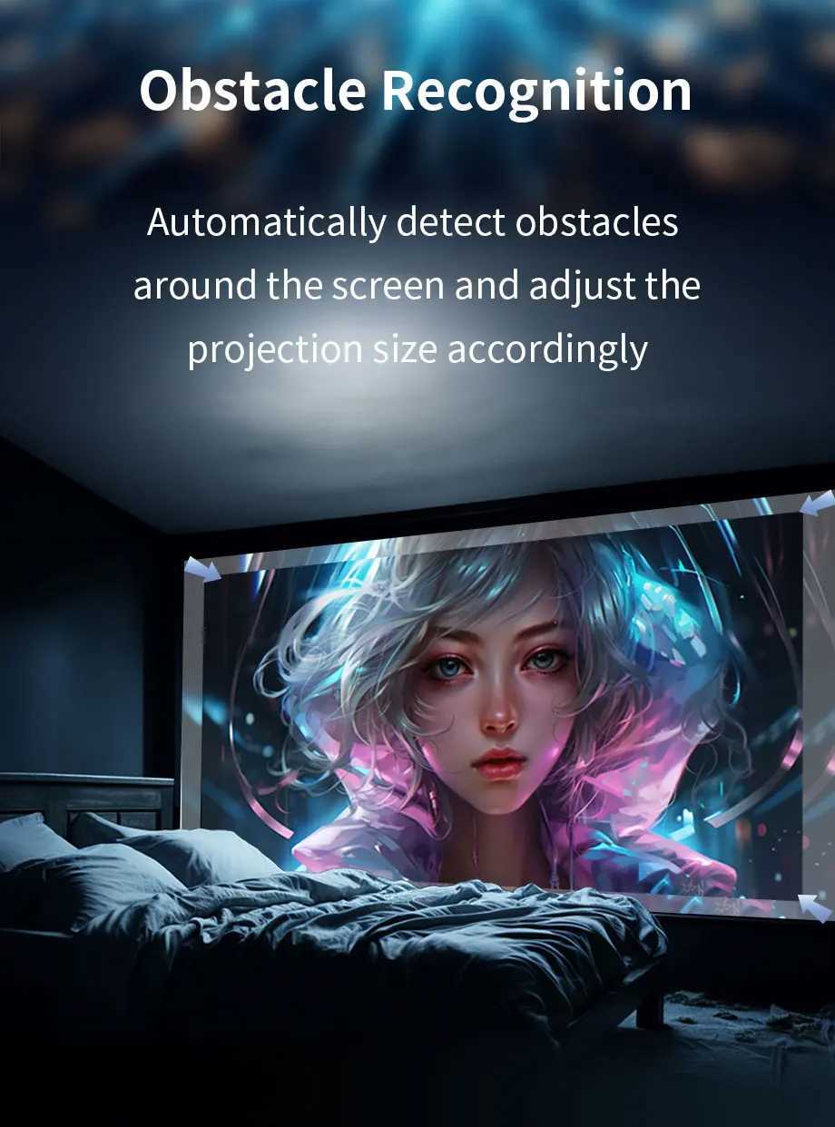 2024 Smart Outdoor Projector V1 Android 11 Dual Wifi6 BT5.0 4K 1080P 230 ANSI HD Home Cinema Outdoor Projector 10400 mAh Battery CL24820