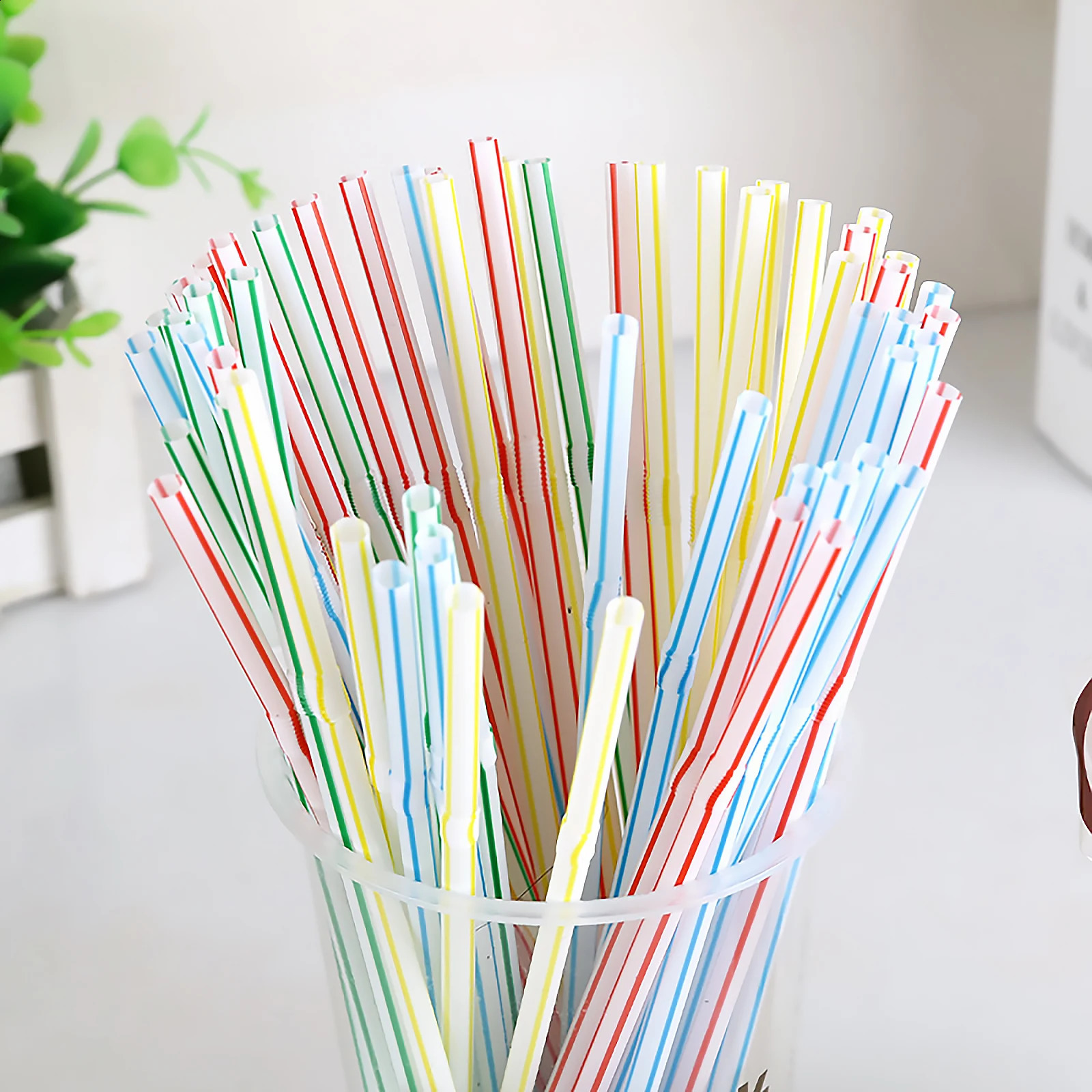 1001500 pieces of colored and black flexible plastic drinking ropes milk tea bars parties weddings kitchen drinks straw home accessories 240819