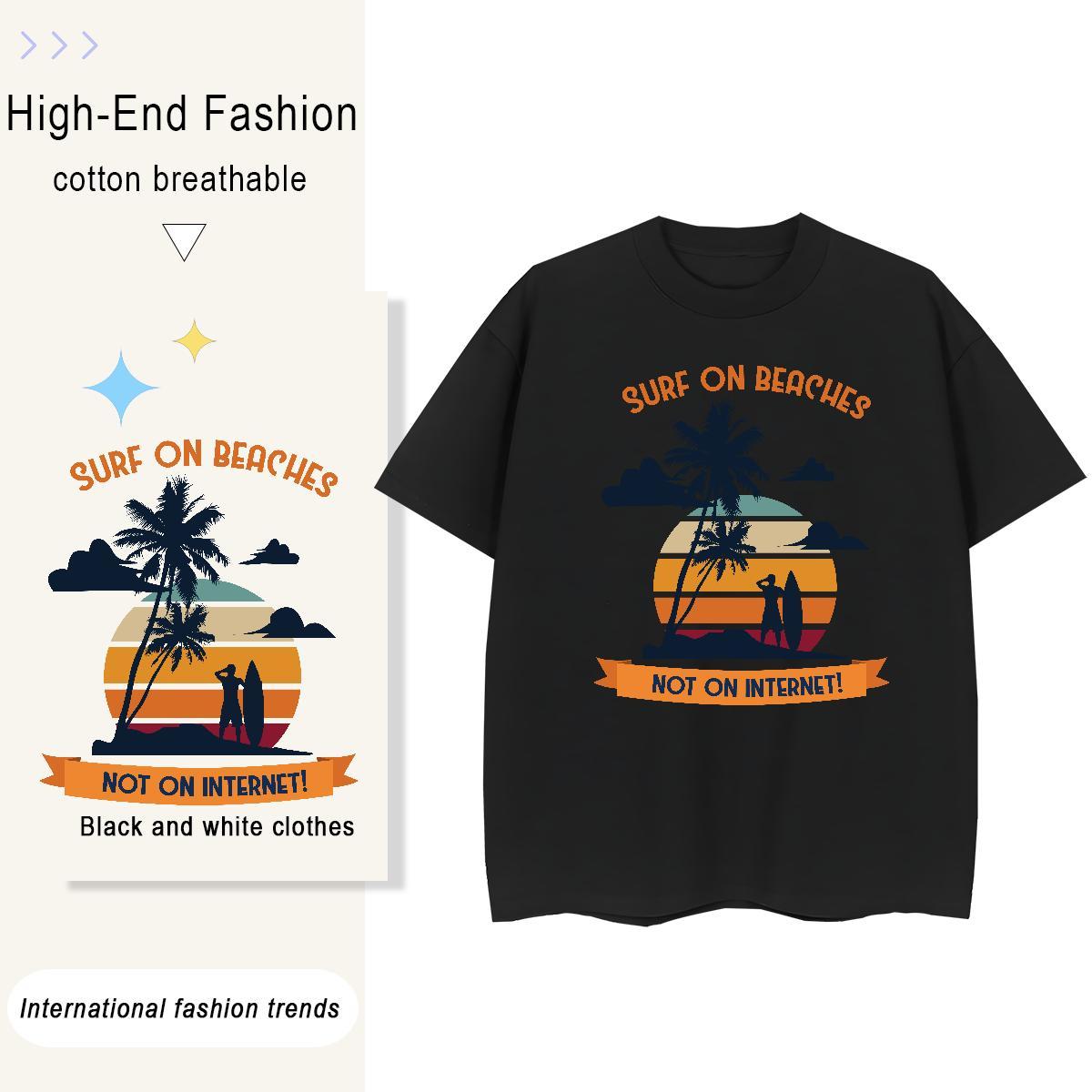 High Quality beach 230g 100% Cotton Mens Tshirts Outdoor Crew Neck Breathable Mens T Shirts Casual New Customized Print Tee Shirt