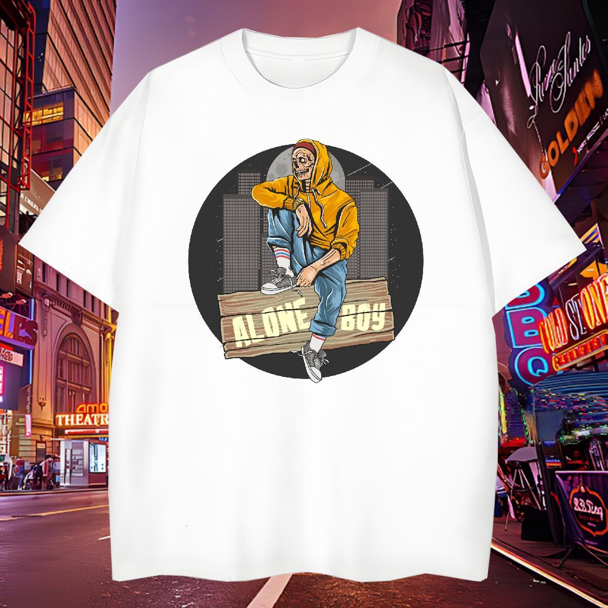 Brand Men T Shirts halloween Round Neck Short Sleeve Street Wear White Plus Size 230g 100% Cotton Tshirt for Man Woman Fashion Designer Tee Shirt