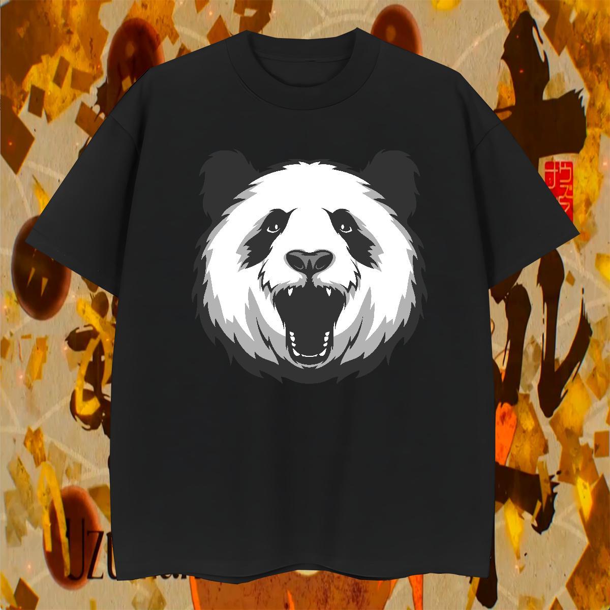 Classic T shirt panda O Neck Short Sleeves Outdoor Custom Printing 100% Cotton 230g Tshirt for Man Woman 2024 Polos