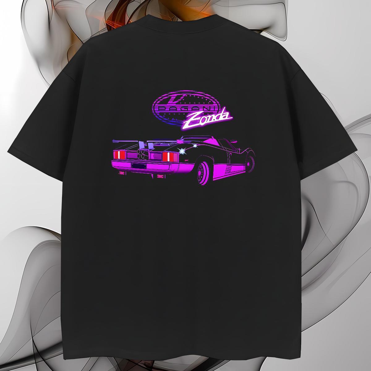Designer car Mens T Shirts Hip Hop Street Couples T Shirts 100% Cotton 230g Stylist Breathable Short Sleeve Oversized Tees Shirts