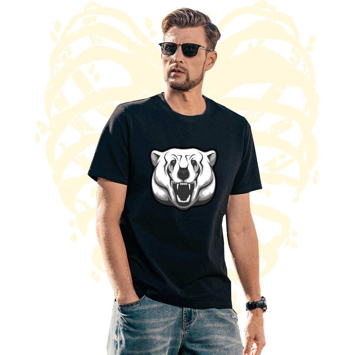 Designer T Shirts Men bear Breathable Summer Casual Plus Size Custom 230g 100% Cotton Men Tops Tees New Arrival Tees Shirts