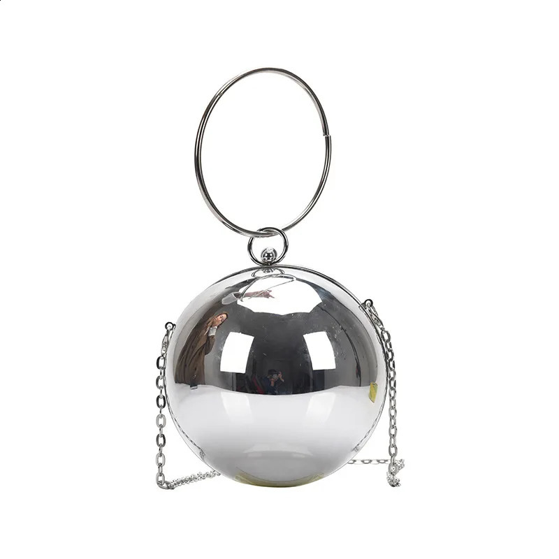 Acrylic Chain Shoulder Bag Women Handbag Fashion Ball Shape Crossbody Bag Evening Bag 240819