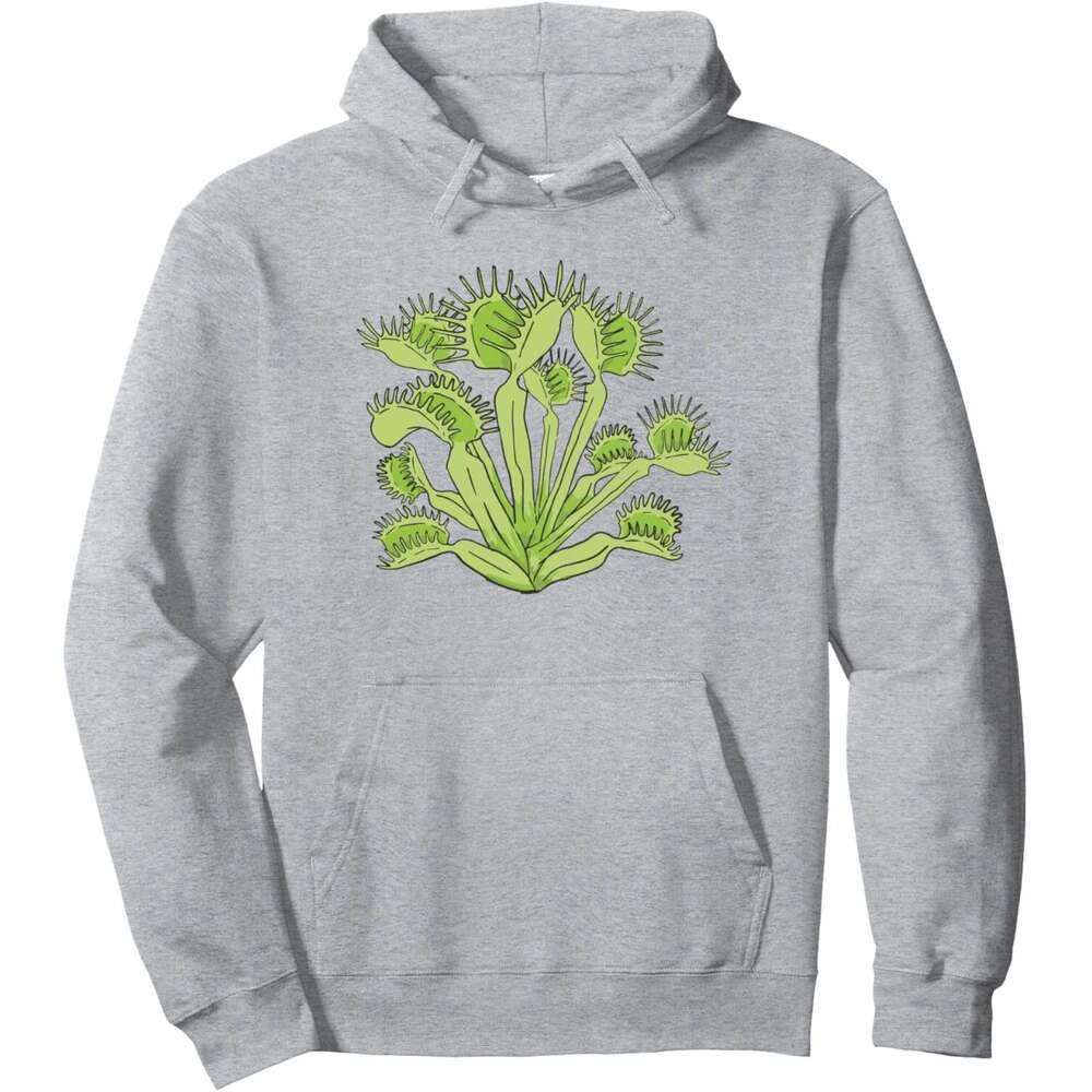 Hoodie for Mens Womens Retro Venus Fly Trap Vintage 80s Minimalist Plant Graphic Pullover Hoodie Hoodies sweatshirt pullover jacket Long sleeve