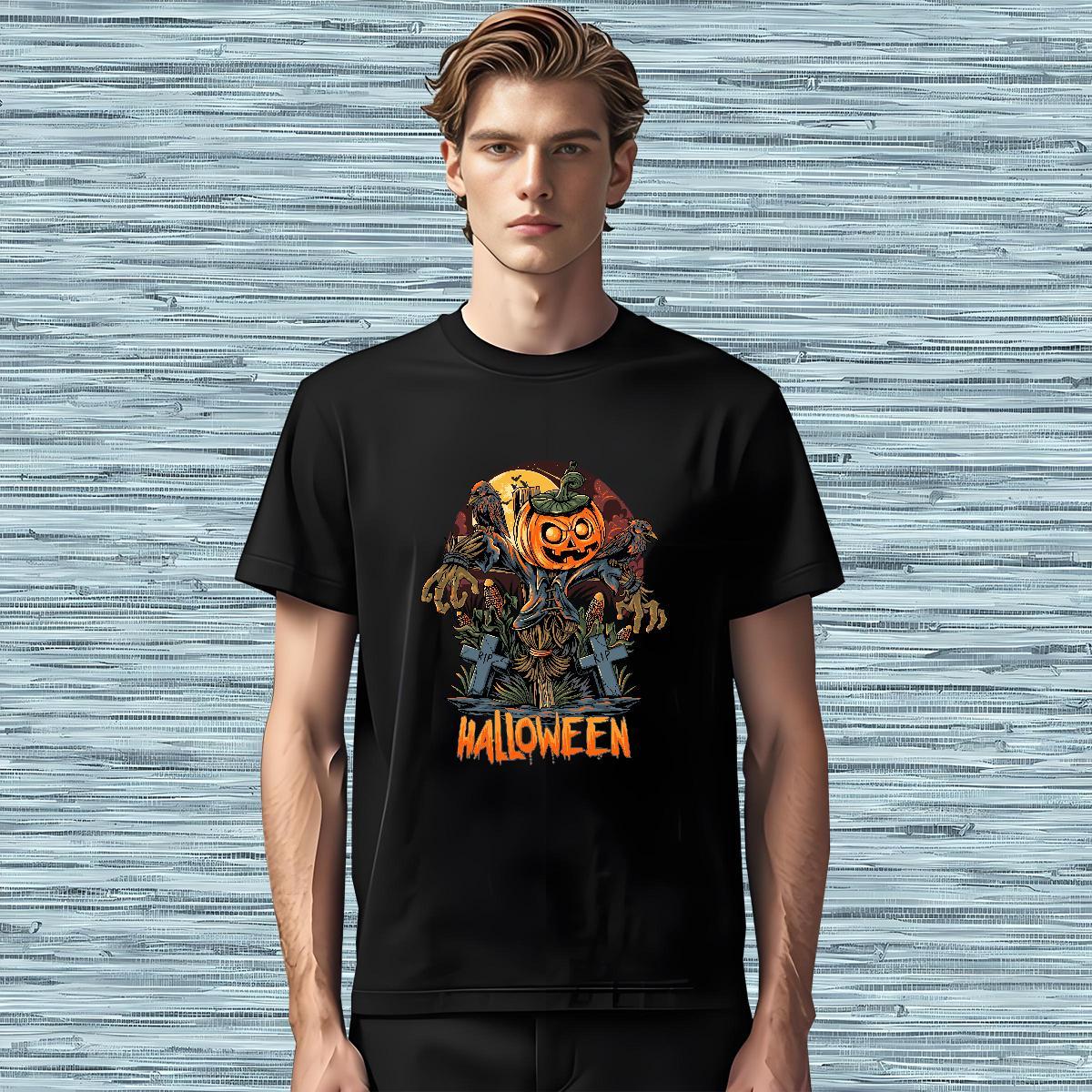 Designer Mens T Shirts scary O-Neck Short Sleeve Anime Printing Street Customized Print 230g Pure Cotton Men Tshirts New Designer Tees Shirts