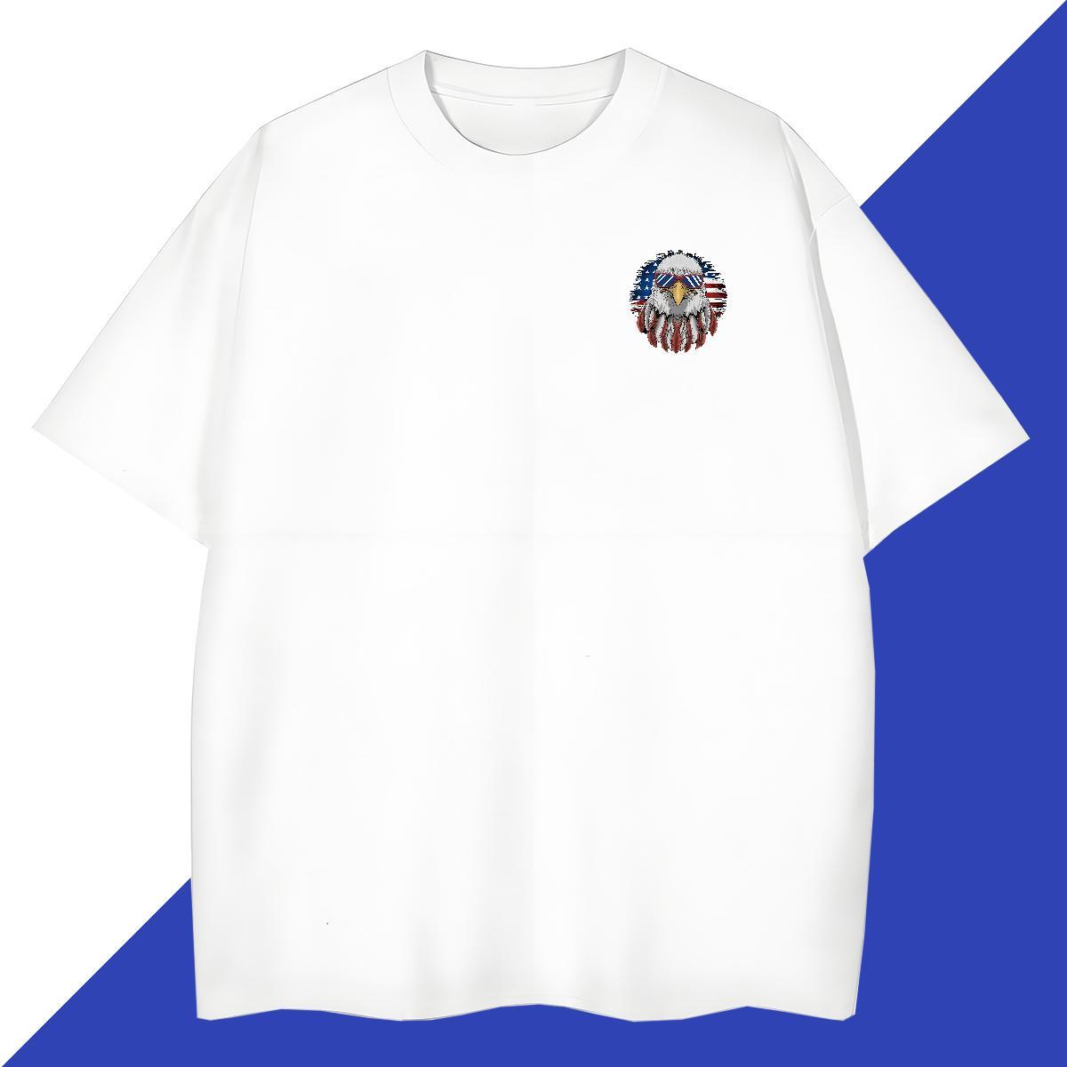 Popular Tshirt for Man Woman Beach 230g Pure Cotton Anime Breathable Short Sleeve eagle Men T Shirts New Designer Tees