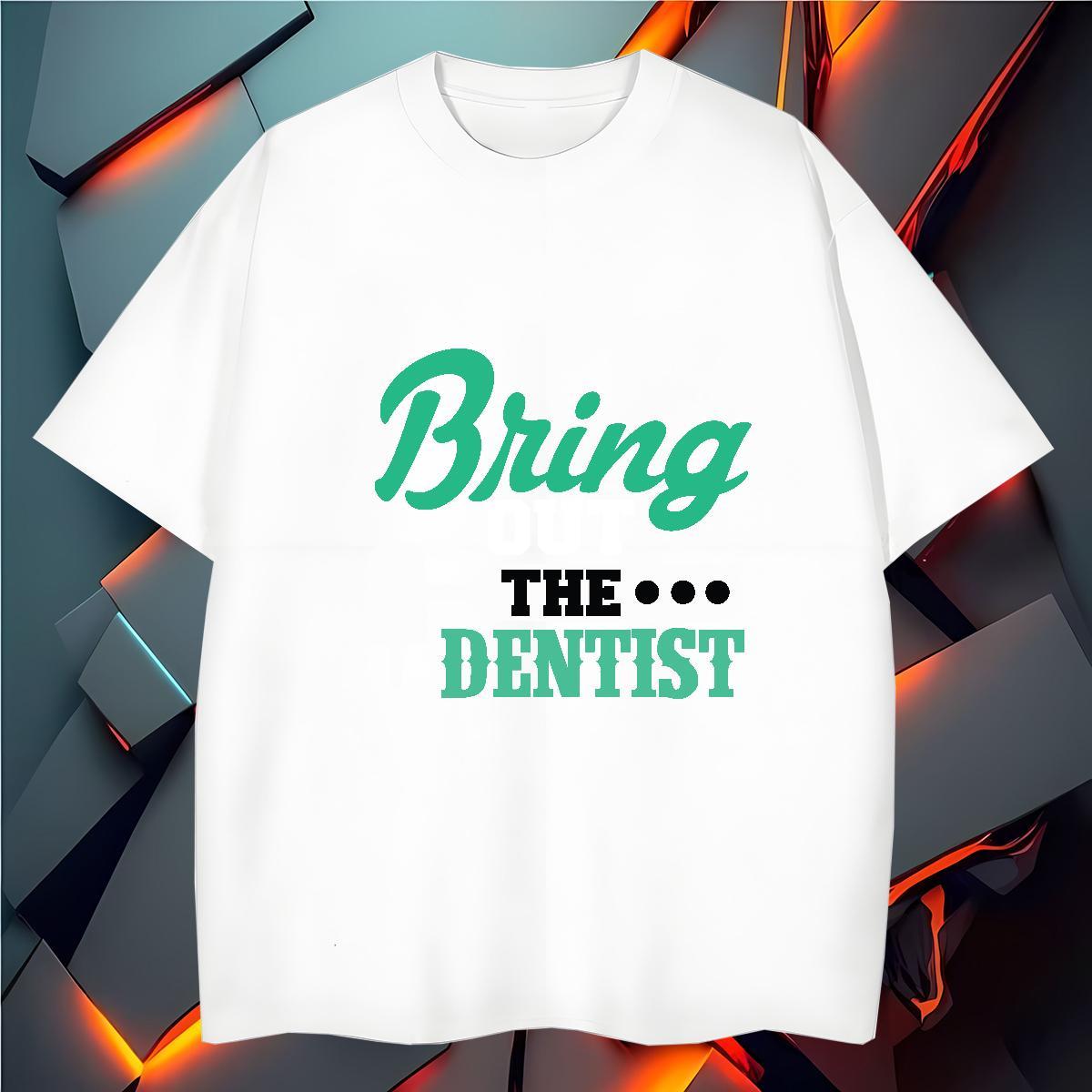Soft Denstist 100% Cotton 230g Mens Tshirts Daily Outfit Breathable T shirt Wholesale Asian Size Clothings