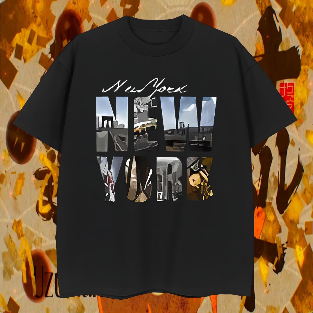 Wholesale New York 230g Pure Cotton Mens Tshirts Hip Hop O-Neck Short Sleeve T Shirts Men Fashion Oversized Tops