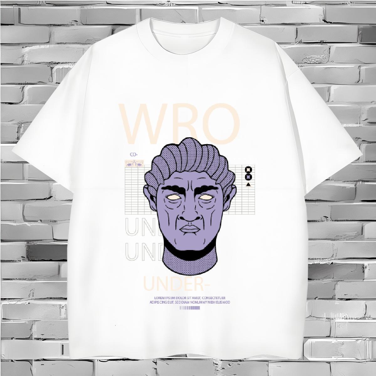 Comfortable western style T-Shirts for Men Street Wear Mens Tshirts 230g Pure Cotton Brand O Neck Short Sleeves Customized Tops Tees
