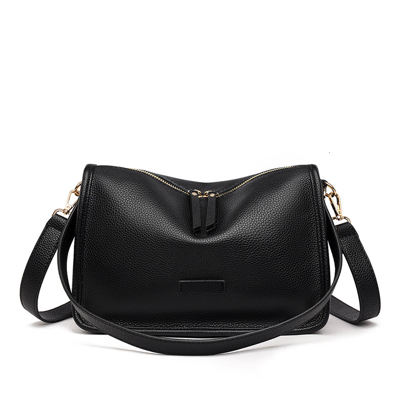 Genuine leather light luxury minimalist 2023 new shoulder underarm fashionable and versatile small square bag, crossbody bag