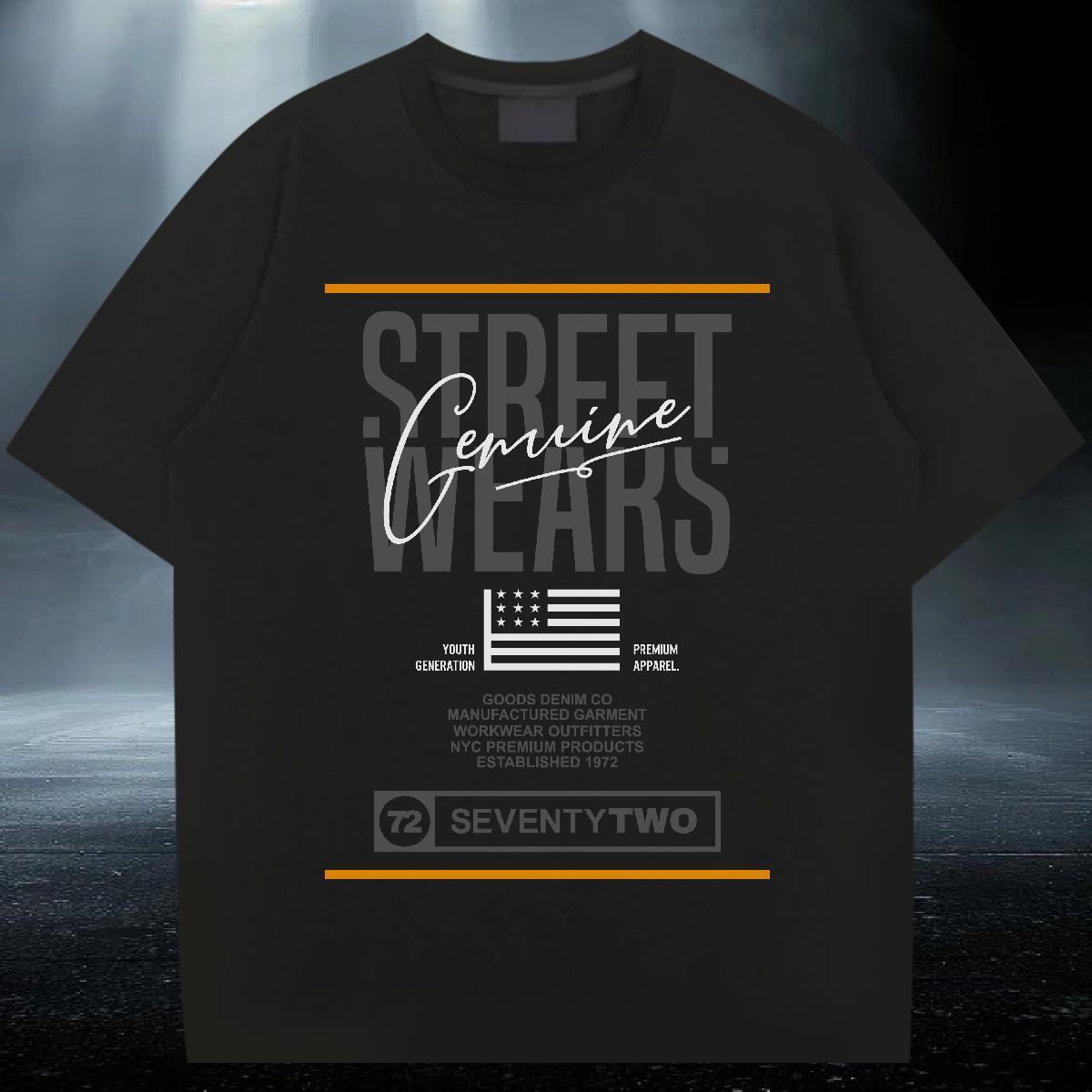 Free Shipping Tshirts Casual Daily Wear 100% Cotton 230g Black Oversized Breathable Short Sleeve letter T-Shirts Fashion Tops