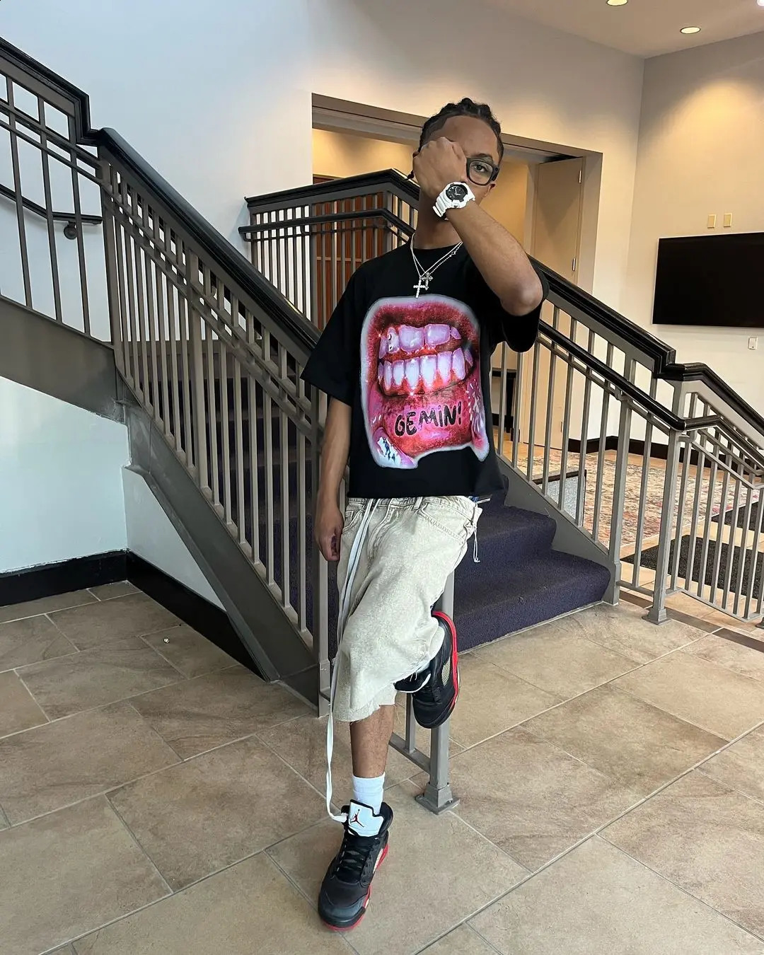 Harajuku Big lips graphic tshirt y2k printed top street oversized for couples professional choice Gothic retro mens clothing 240819