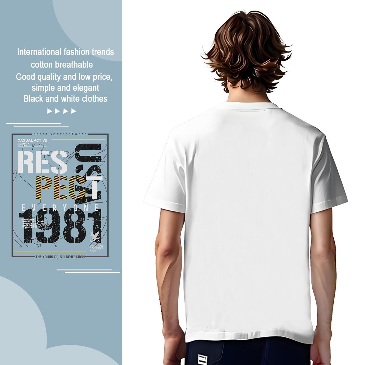 Brand number T Shirt For Man Spring Summer Mens Tshirts 230g Pure Cotton Fashion Designer O Neck Short Sleeves Custom Printed Tops Tees