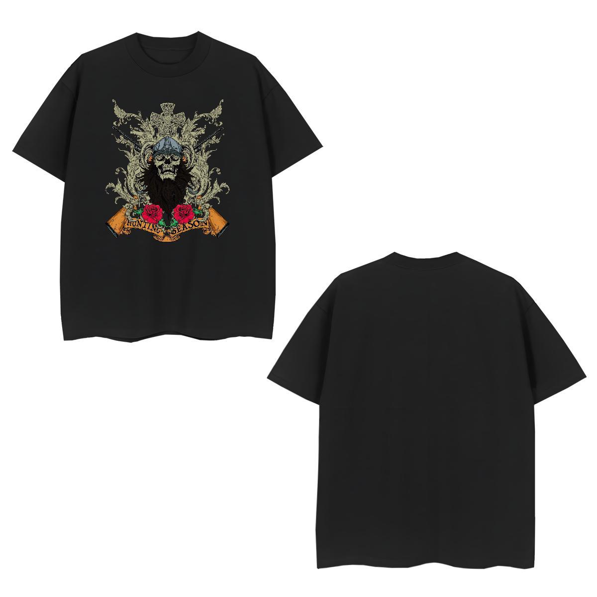 Cool Design T Shirt For Man flower Breathable Crew Neck Summer Casual Custom Big Size 100% Cotton 230g Tshirts Casual New Polos