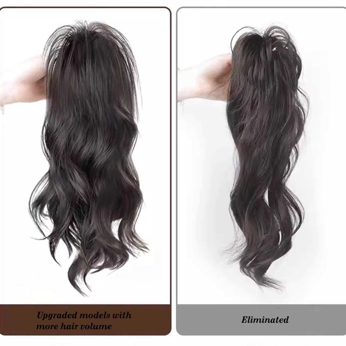 Synthetic clip waterfall curls ponytail natural curls clip womens ponytail wig accessories hair W240817