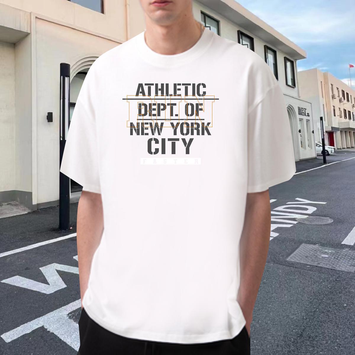 Popular Tshirt for Man Woman Street Wear 230g Pure Cotton DIY Printed Breathable Crew Neck NEW YORK Men T Shirts Stylist Top Tees