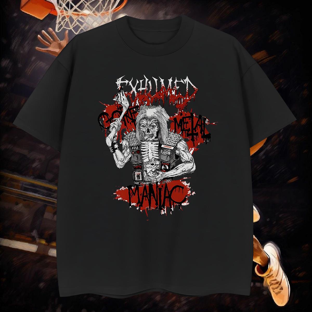 T-Shirts 230g Cotton scary High Street Hip Hop Crew Neck Asian Size Men Clothes T-Shirt Factory Direct Wholesale Tee Shirt