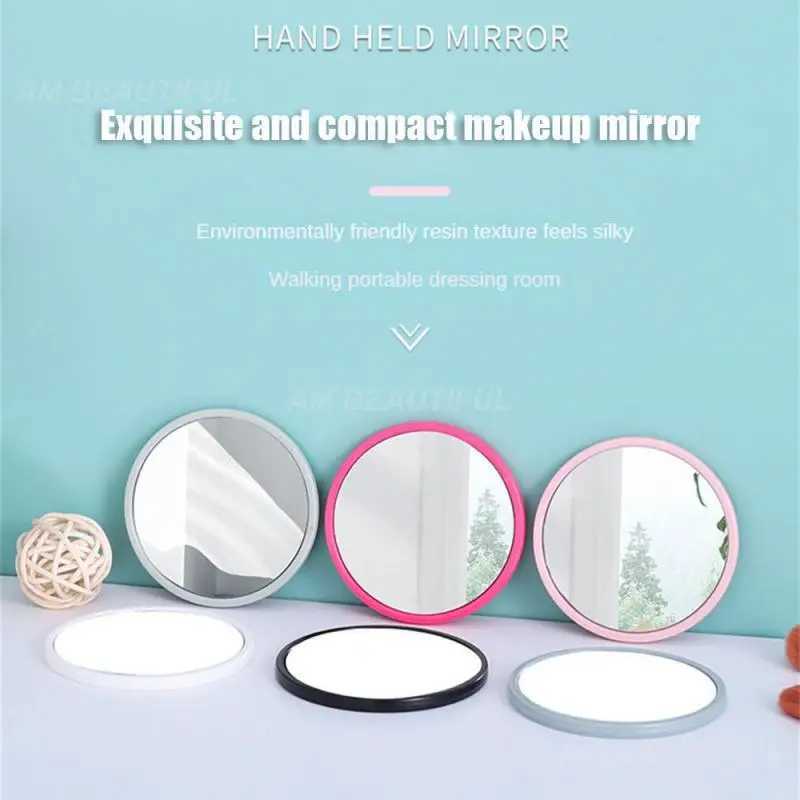 Plastic Mirror Small Mirror Portable Anti-slip And Anti-sweat Intimate And Convenient Mirror Small Round Mirror Touch Up Makeup Y240819