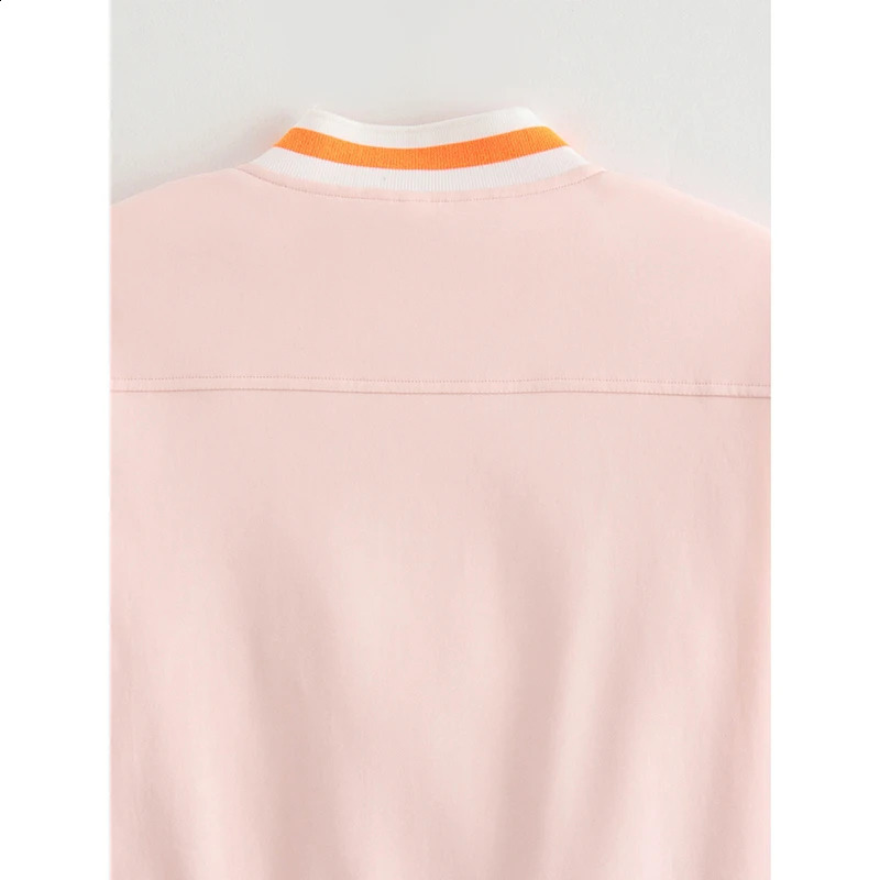 YENKYE Autumn Women Pink Crop Jacket Coat Single Breasted Long Sleeve Female Baseball Casual Outerwear Short Lady Outfits 240819