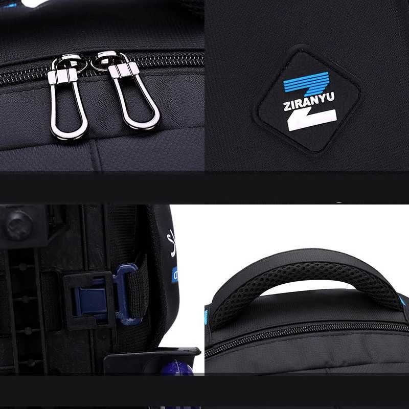 with 2/6 Wheels Junior High School Rolling Backpacks for Boys Wheeled Bag Trolley School Bags Travel Luggage Kids Bookbag mochil Y240820