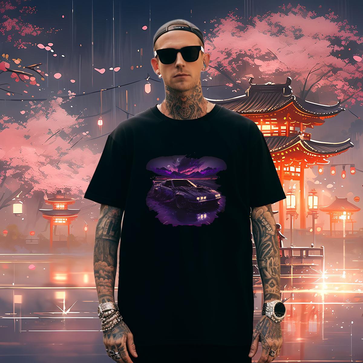 TOP Quality car Man T Shirts Spring Summer Men Tees 230g 100% Cotton Fashion Design Crew Neck Breathable Cartoon Printing L-4XL Tops