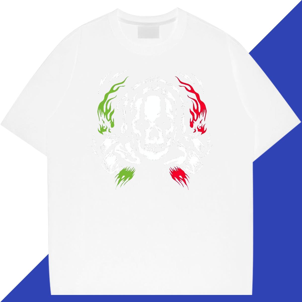 2024 Designer scary Tshirts 230g 100% Cotton T shirt Asian Size Street Wear Breathable Short Sleeve High Quality Tee Shirt