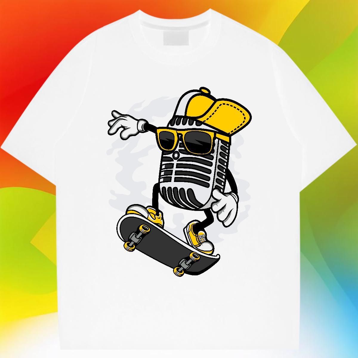 High Quality skateboarding 230g Pure Cotton Men Tshirts Street O Neck Short Sleeves T-Shirts for Men New Arrival Custom Printing Tops