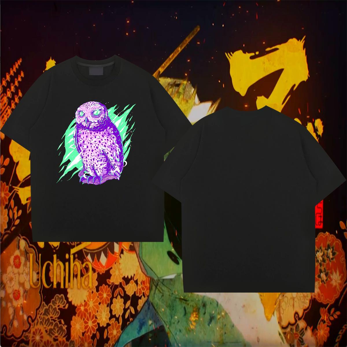 Classic Tshirt for Man Woman Owl Daily Outfit 100% Cotton 230g Wear Breathable Crew Neck Cool T shirt Oversized