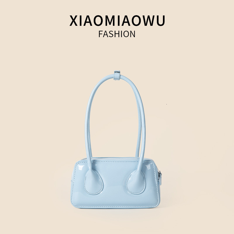 PU Macaron Korean Pink Soft Leather Underarm Bag, niche fashion, high-end sense, summer versatile hand-held shoulder bag
