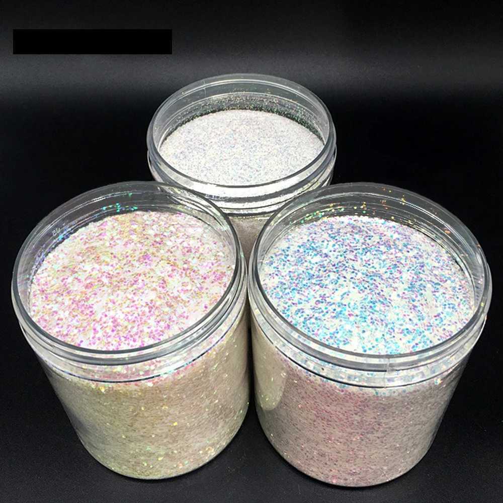 1 Bottle 0.2/0.4/1mm AB White Nail Glitter Holographic Glitter Flakes for Nail DIY Iridescent Powder Shiny Fine Sequins Dust 3 XJ240815
