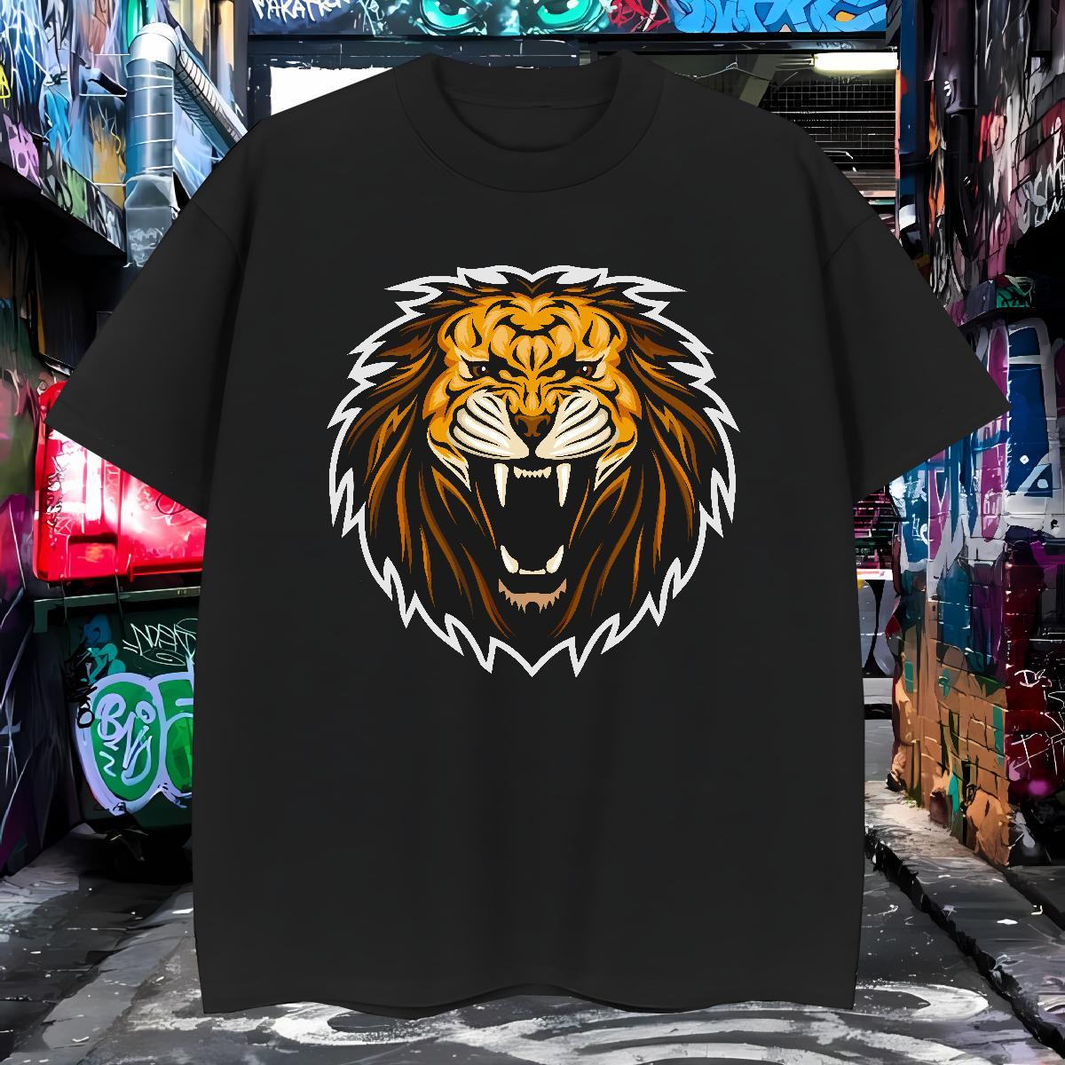 New Designer Tshirt for Man Woman lion Daily Wear 100% Cotton 230g Tshirts Breathable TOP Quality Man T Shirts Custom Cartoon