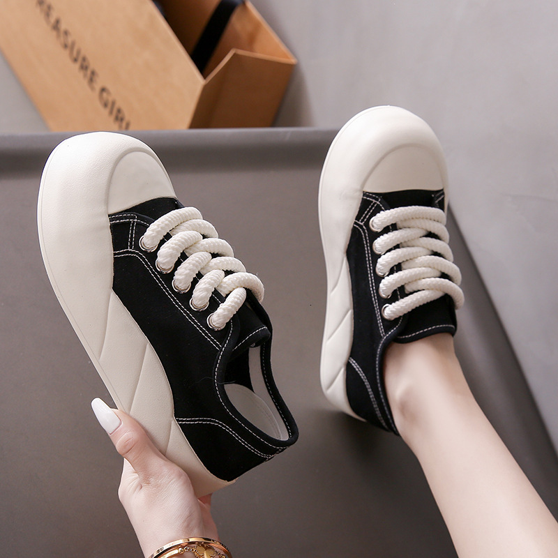 Ddmysports Canvas Women New Student Korean Version Ins Versatile Thick Soled Board For Spring And Autumn Casual Shoes TP OUTDOOR