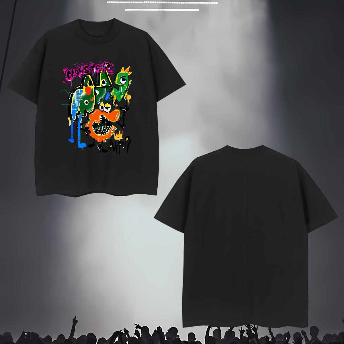 T-Shirts for Men 230g 100% Cotton cartoon Anime Printing Street Breathable Short Sleeve Graphic Men Tshirts Fashion Designer Free Shipping Tees Shirts