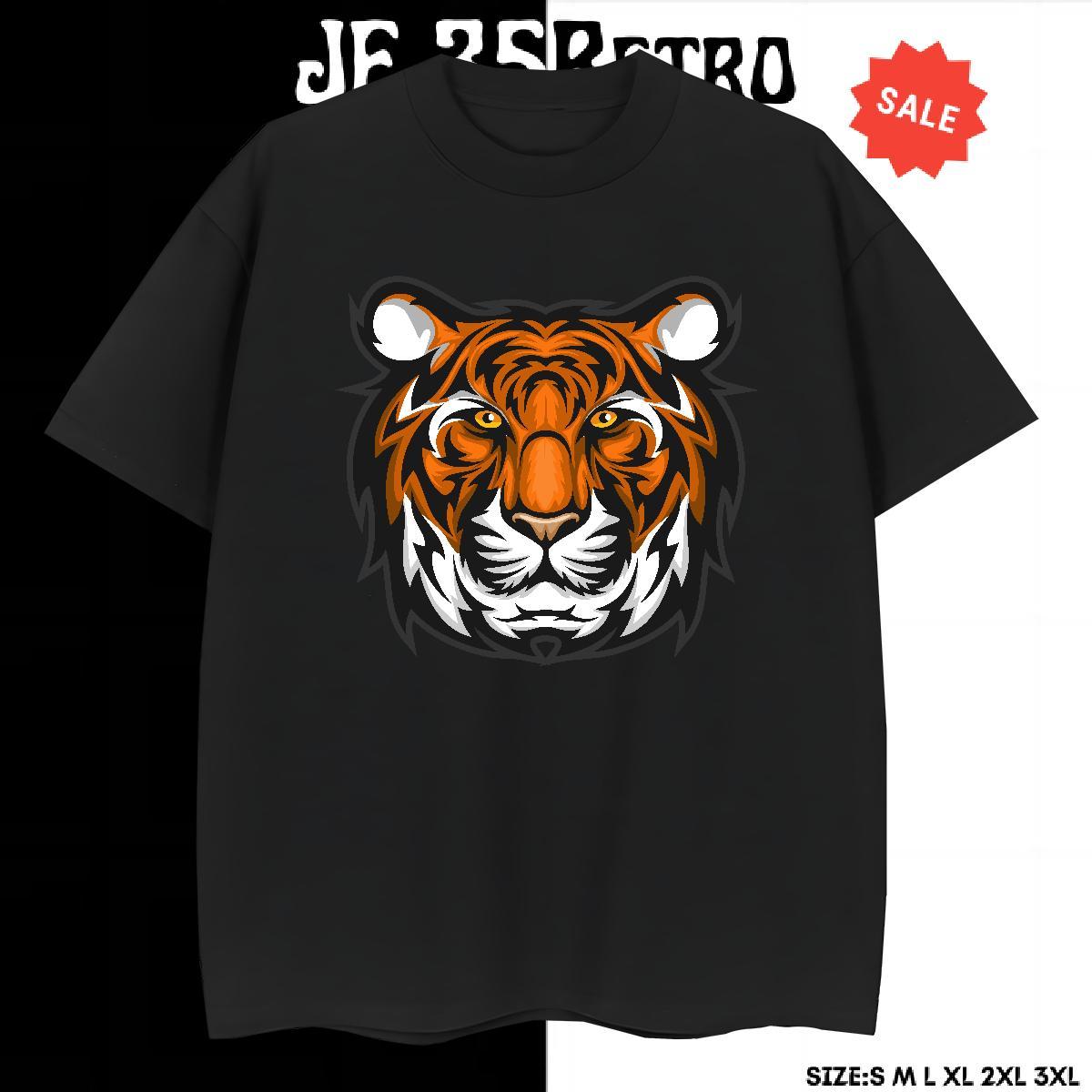Unisex T Shirts Men tiger Round Neck Short Sleeve Summer Casual Custom Anime 100% Cotton 230g Men Tshirts New Designer Tees