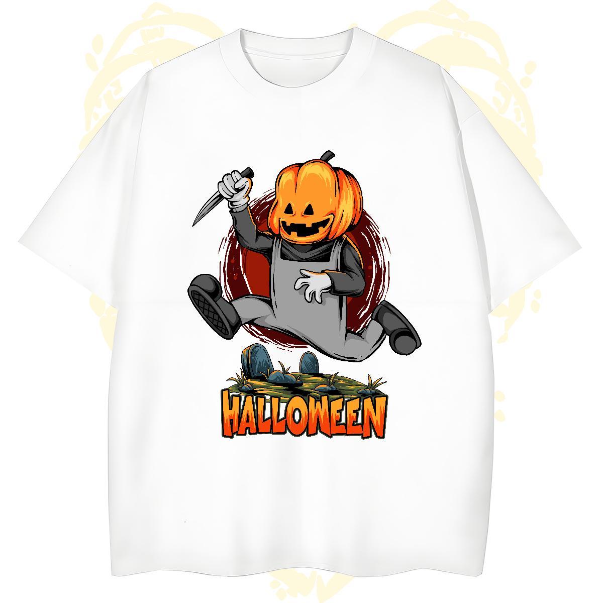 Designer Mens T Shirts pumpkin O-Neck Short Sleeve Street Wear Black Oversized 230g Cotton Couples T Shirts 2024 Tee Shirt