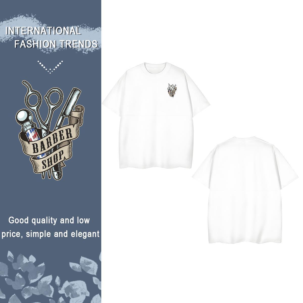 Free Shipping logo T Shirts Men Summer Casual Men Clothes T-Shirt 230g Cotton Fashion New Breathable Crew Neck Anime Tops Shirt