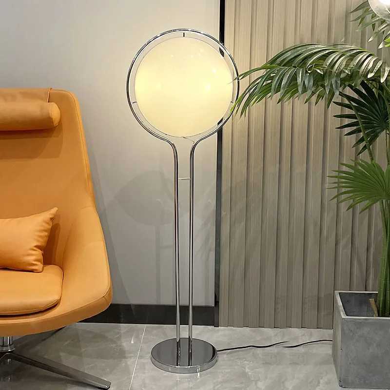 Pierre Garrault desk lamp LED metal chrome lamp living room hotel room white acrylic ball lamp home decoration art work light X2503181