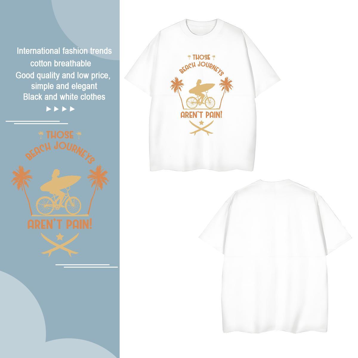 Loose Fit sea 230g Cotton Men Tshirts Home Outdoor Crew Neck Breathable Men T Shirts 2024 Designer Oversized 4XL Clothes