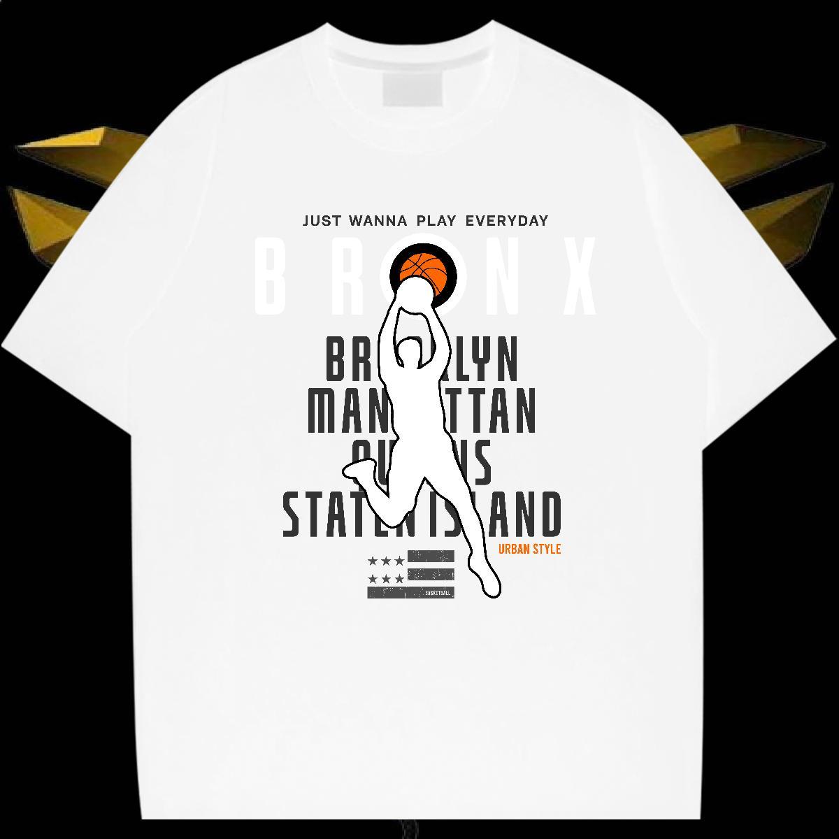 New Designer basketball Men Tops Tees 230g 100% Cotton Men T Shirts Custom Printed Casual Daily Wear Breathable Short Sleeve TOP Quality Tee Shirt