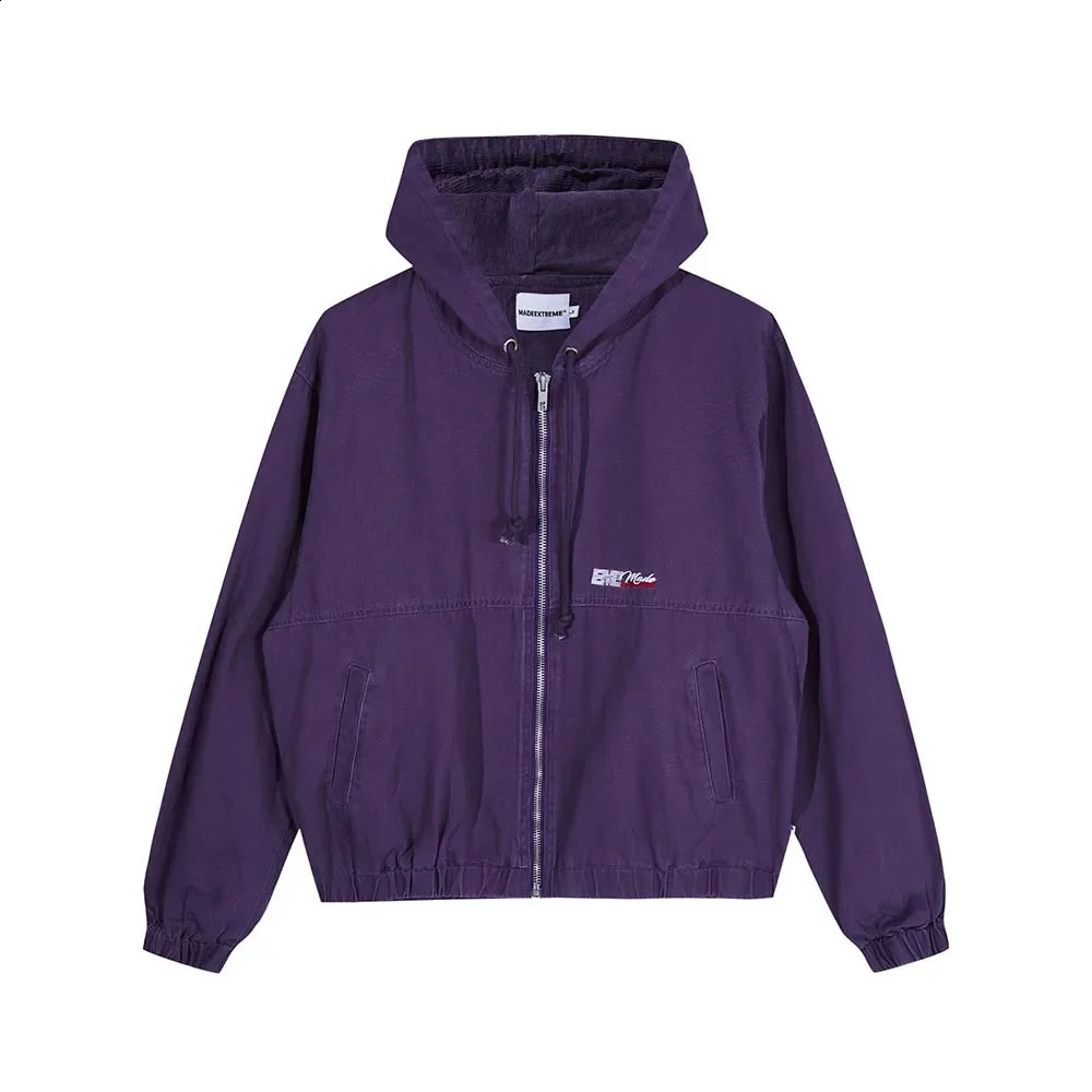 Made Extreme Zip Up Hooded denim jacket 230694 240809