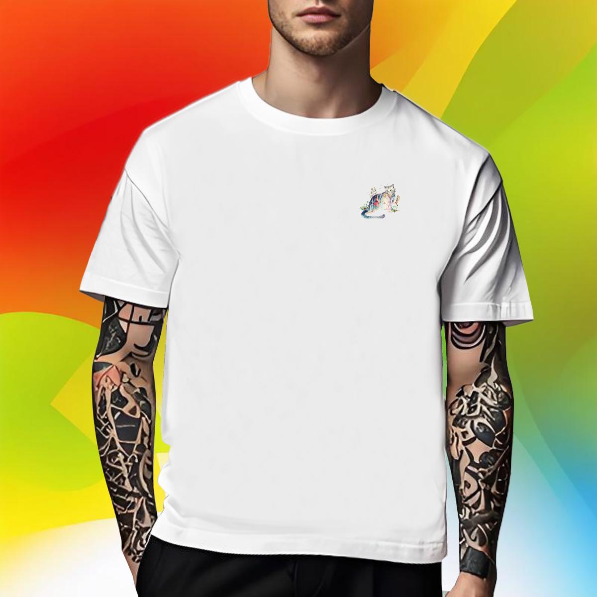 Cool Men Tops Tees Casual Beach 100% Cotton 230g Anime Print Short Sleeve Soft cute T Shirt For Man Fashion Design Wear