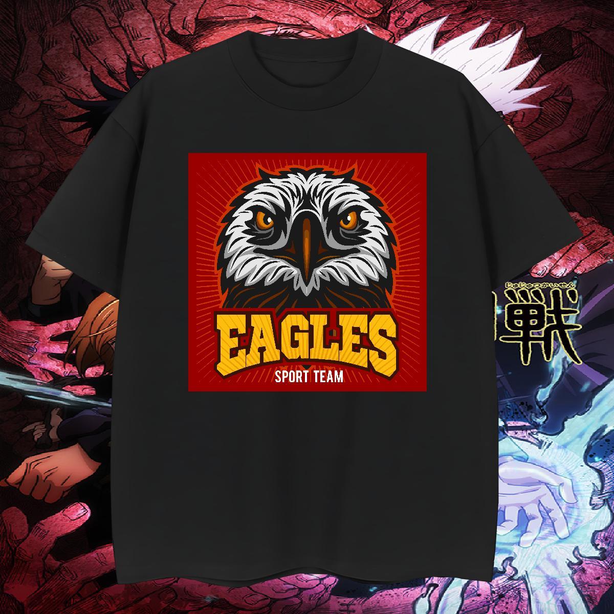 Classic Man T Shirts eagle Crew Neck Summer Casual Skull 230g 100% Cotton Men Tees New Arrival Polos