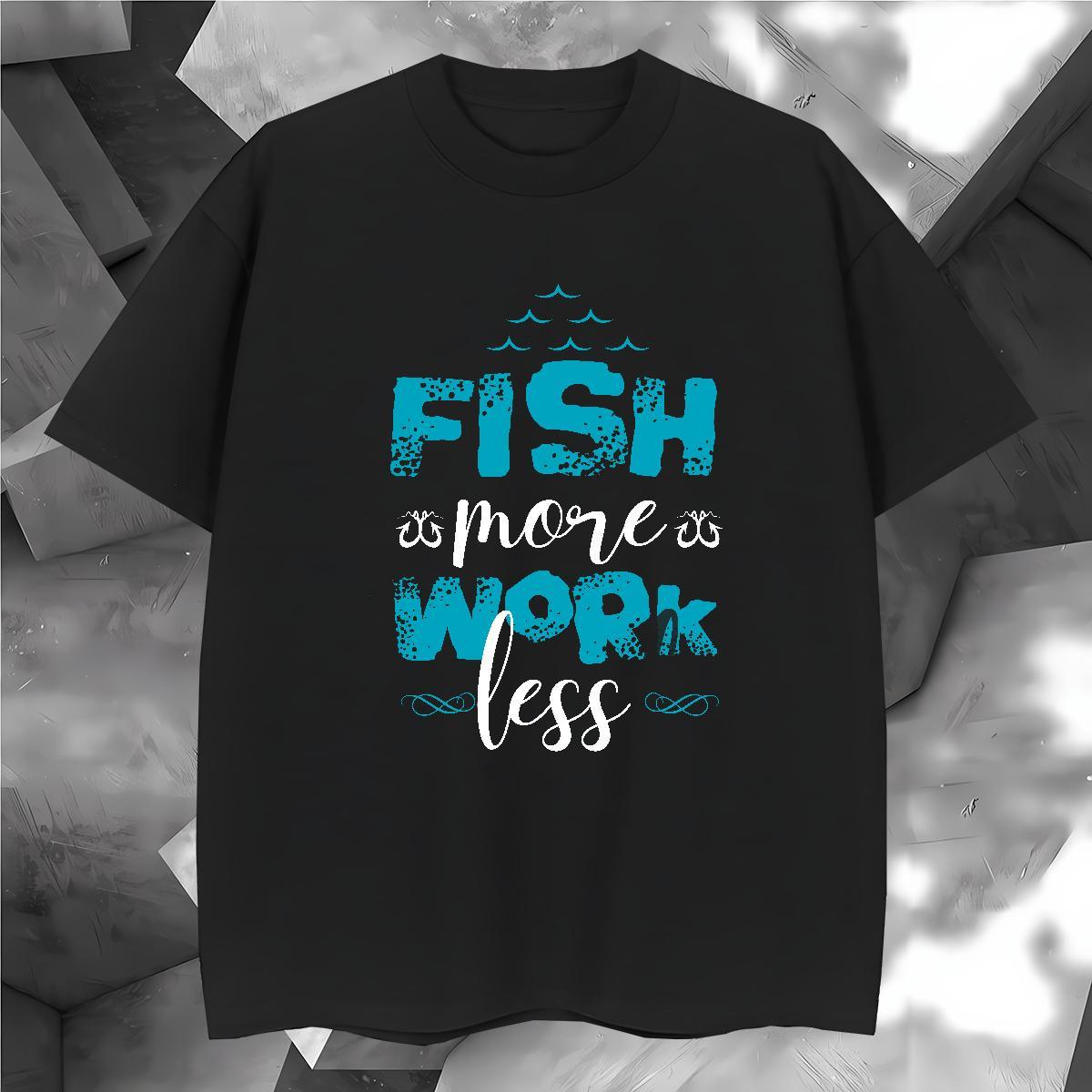 Brand fish T Shirts Men Sport Men Tshirts 230g Pure Cotton Classic O Neck Short Sleeves Black Oversized Tops Tees