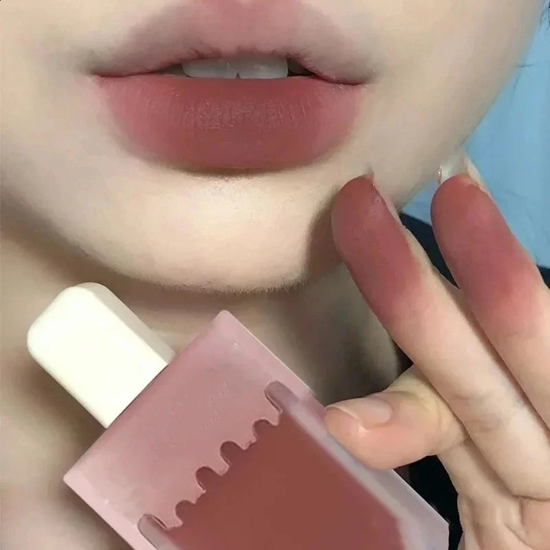 Ice Cream Lip Glaze Waterproof Lasting Non-Stick Cup Matte Velvet Liquid Lipstick Lip Gloss Tint Womens Lips Makeup Cosmetics 240819