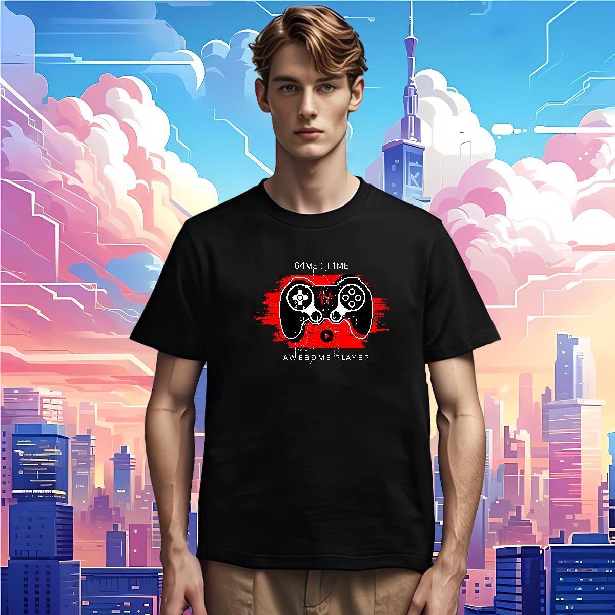 Men T Shirts 230g Pure Cotton game Outdoor Crew Neck Anime Print Mens Tshirts Fashion High Quality Tops Tees