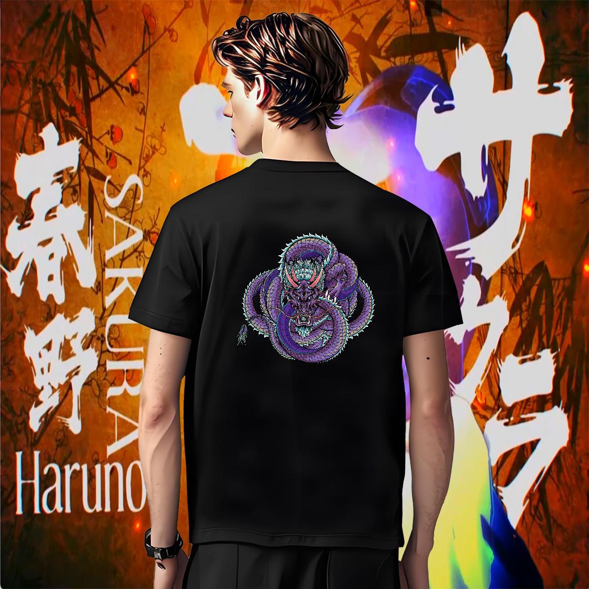 T-Shirts for Men 230g Pure Cotton angry High Street Hip Hop Breathable DIY Logo Oversized Tshirts New Popular Wear