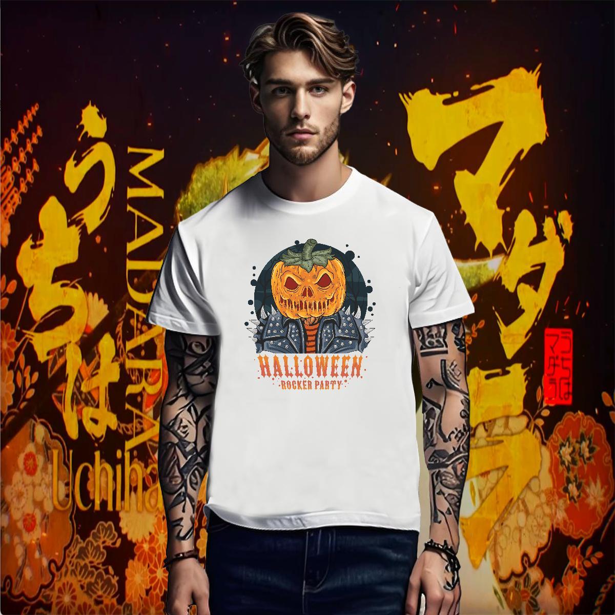 2024 New Tshirts halloween High Street Hip Hop 230g 100% Cotton Tees Shirts Breathable Crew Neck Classic T Shirt For Man Custom Cartoon