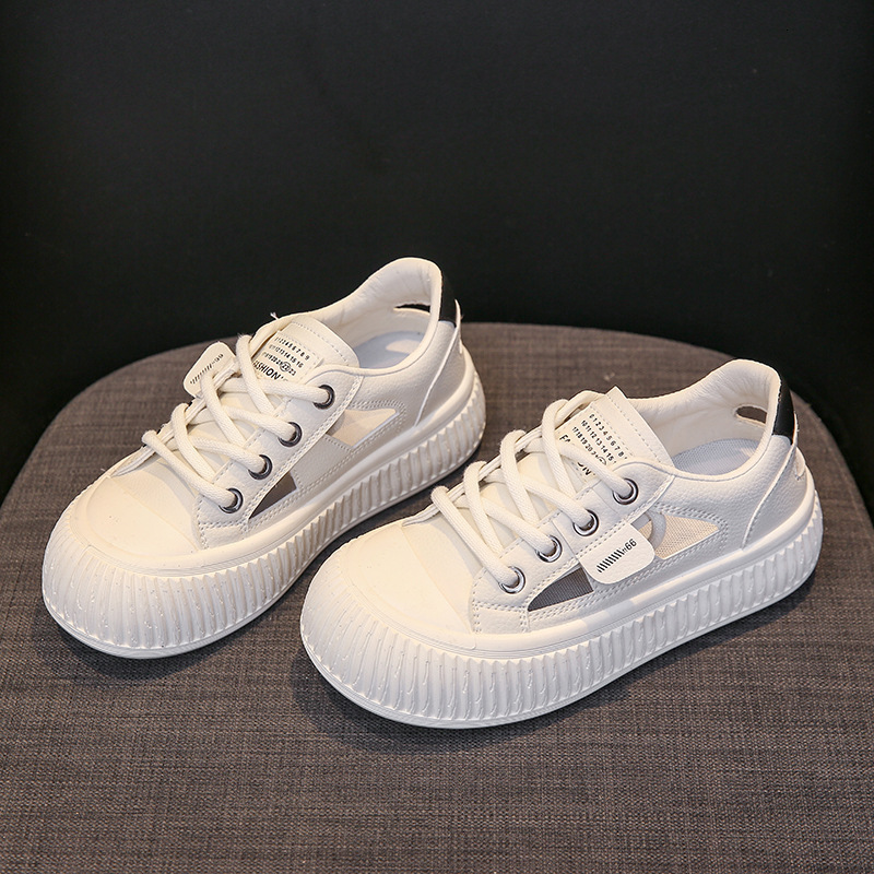 Ddmysports Little White Women S Summer New Korean Edition Instagram Female Student Leisure Ollow Breathable Versatile Board Shoes Street Shoot M OUTDO