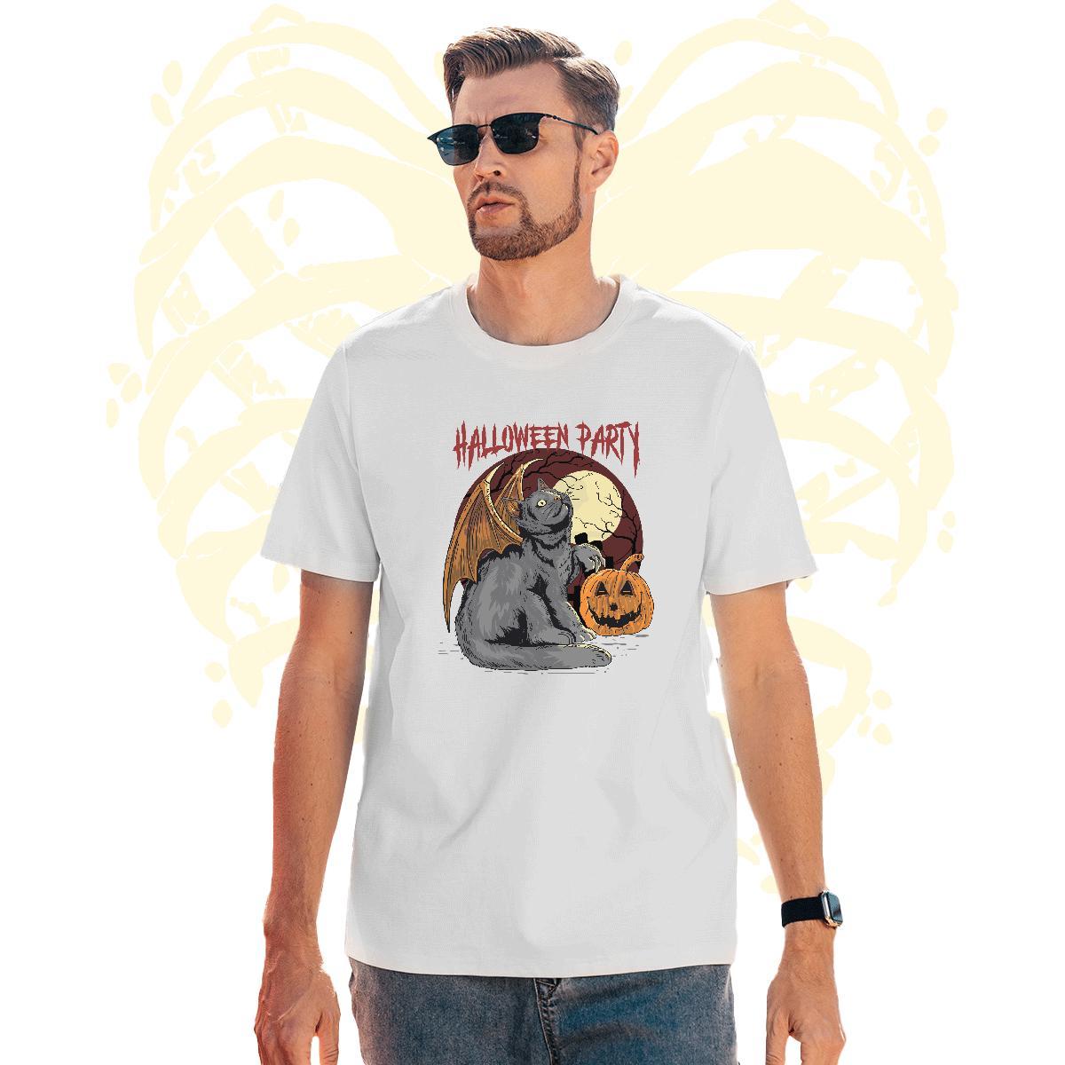 Loose Fit T Shirts Men pumpkin Breathable Crew Neck Casual Custom Printing 230g Pure Cotton Couples T Shirts New Designer Tops Tees